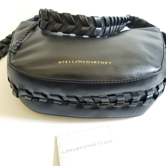 Stella McCartney Braided Hobo Shoulder Bag Black - Picture 5 of 12